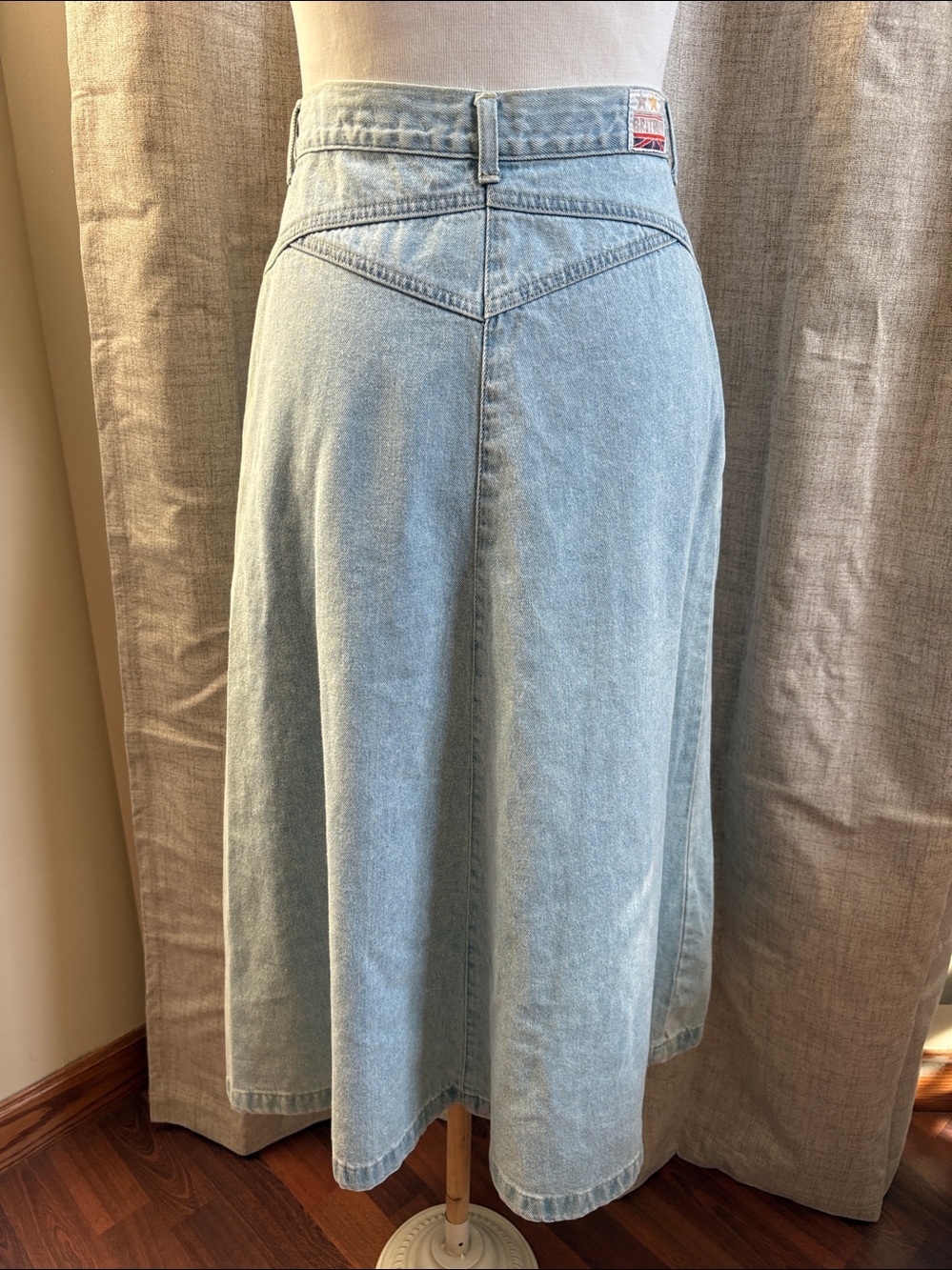 Vintage Brittania denim maxi skirt size 9/10 - Picture 4 of 6